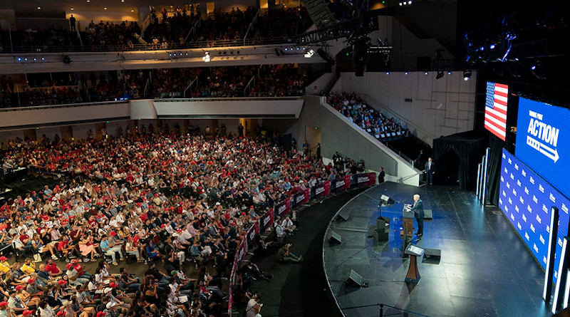 President Donald J. Trump delivers remarks at the Turning Point Action-Address to Young Americans event Tuesday, June 23, 2020, at the Dream City Church in Phoenix, Ariz. (Official White House Photo by Shealah Craighead)