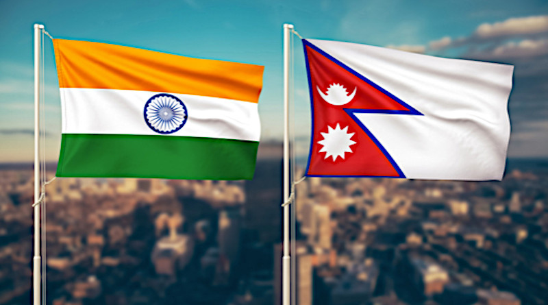flags nepal and india