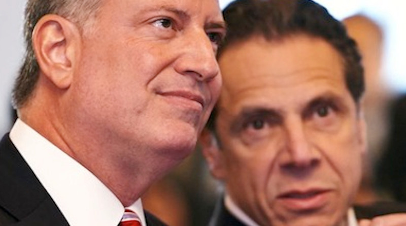 New York's Mayor Bill de Blasio and Gov. Andrew Cuomo