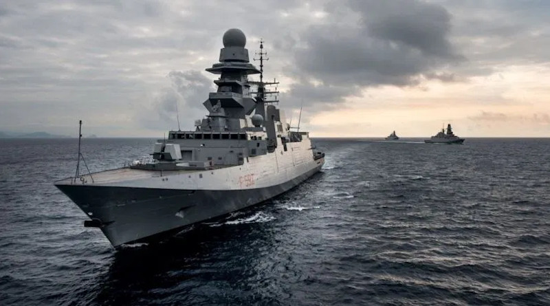 Promotional image of the Italian frigate the U.S. Navy is adapting for construction at Marinette. Photo credit: Fincantieri.