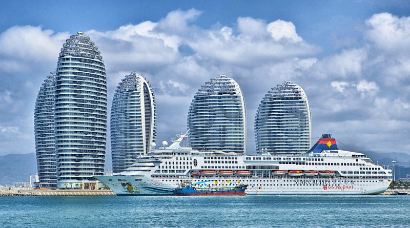 Ship Hainan China Skyline Ocean Liner Hdr City