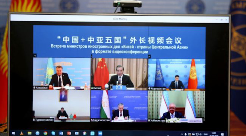 China holds its first videoconference meeting with Central Asian foreign ministers on July 16.