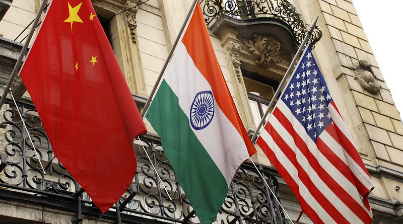 Flags China India Usa United States