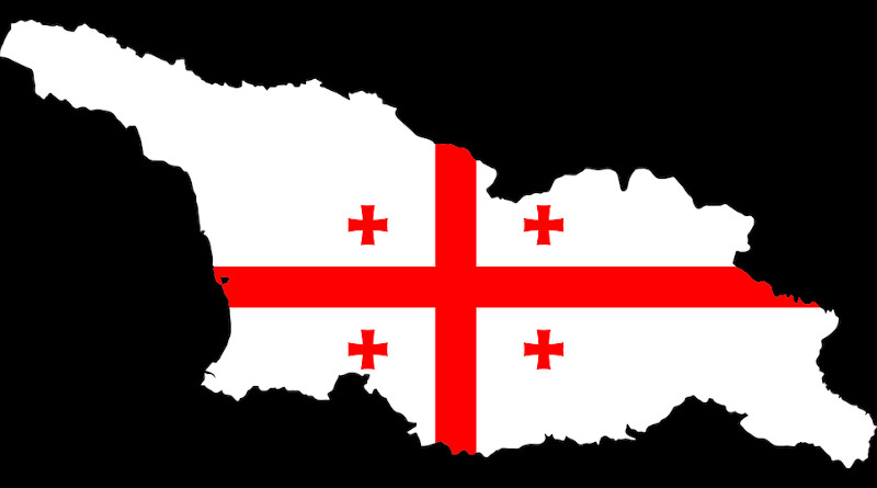 Georgia Country Map Flag
