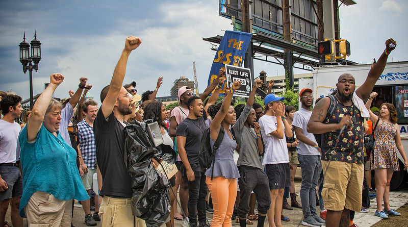 Protest Blm Black Lives Matter Sign Penn Station