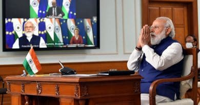 India's Prime Minister, Shri Narendra Modi attends the India-EU Virtual Summit 2020, in New Delhi on July 15, 2020. Photo Credit: India PM Office