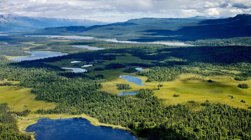 Alaska Denali River Water Lake Landscape Sky