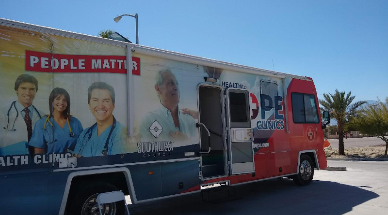 A mobile health clinic the researchers used. CREDIT: Center for Healthy Communities, UC Riverside