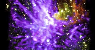 Image of star cluster G286.21+0.17, caught in the act of formation. This is a multiwavelength mosaic of more than 750 ALMA radio images, and 9 Hubble infrared images. ALMA shows molecular clouds (purple) and Hubble shows stars and glowing dust (yellow and red). CREDIT: ALMA (ESO/NAOJ/NRAO), Y. Cheng et al.; NRAO/AUI/NSF, S. Dagnello; NASA/ESA Hubble.