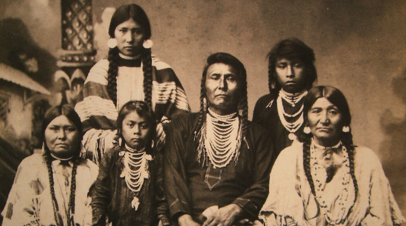 Chief Joseph and family. Photo Credit: F. M. Sargent, Washington State History Museum, Wikimedia Commons