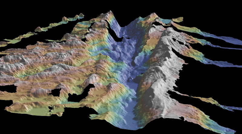 Reconstructed image of the fracture zone. CREDIT: Hicks et al