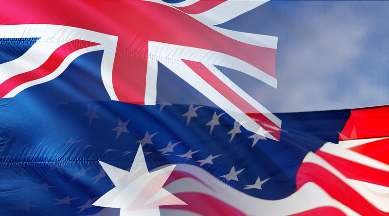 Australia United States Flags