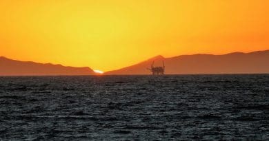 Platform Sunset Ocean Offshore Oil Rig Industry Sea