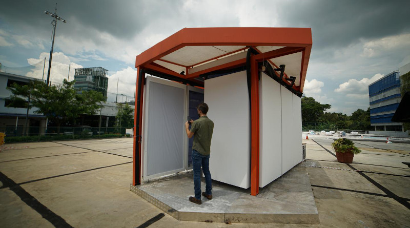 Exterior of Cold Tube demonstration pavilion. CREDIT: Lea Ruefenacht