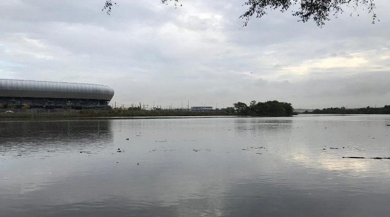 A view of the dioxin-contaminated Passaic River in Newark, New Jersey. CREDIT: Donna E. Fennell