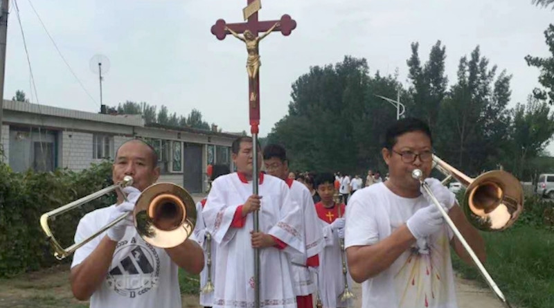A file photo of village parishioners celebrating the Feast of the Assumption in China. (Photo: UCA News)
