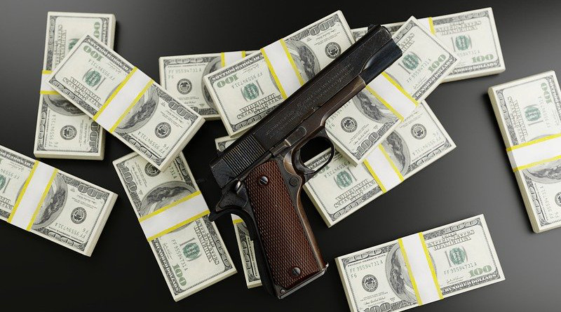 Money Dollars Gun Mafia Bribe Bloody Profit Rich