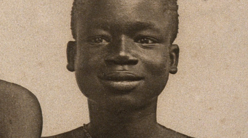 Photograph of Ota Benga at the St. Louis World's Fair in 1904. Photo Credit: Gerhard Sisters, Wikipedia Commons