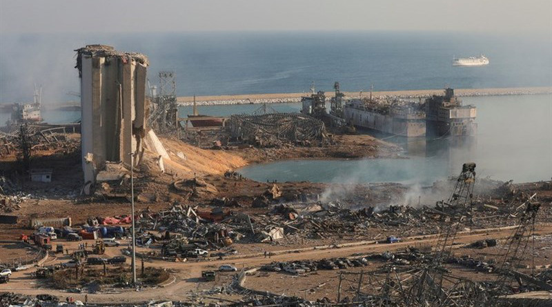 Aftermath of Aug. 4, 2020 explosions in Beirut, Lebanon. Photo Credit: Tasnim News Agency