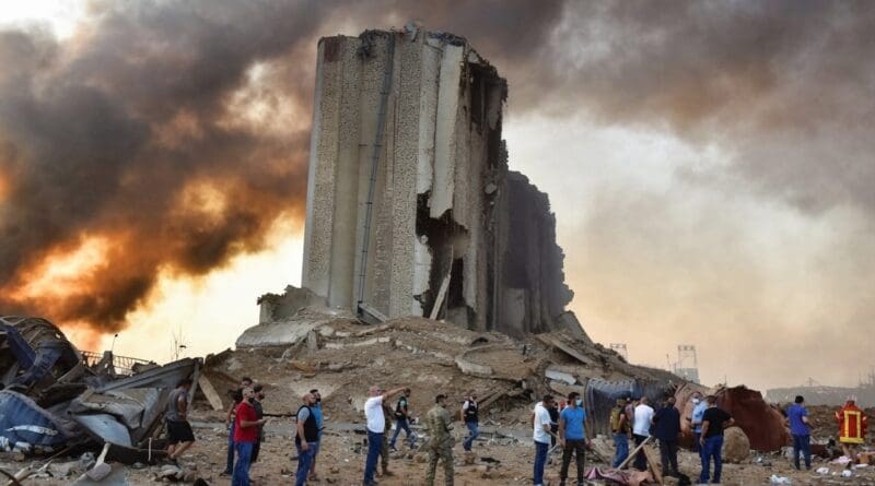 Aftermath of Beirut, Lebanon explosions. Photo Credit: Tasnim News Agency