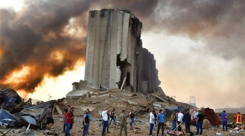 Aftermath of Beirut, Lebanon explosions. Photo Credit: Tasnim News Agency