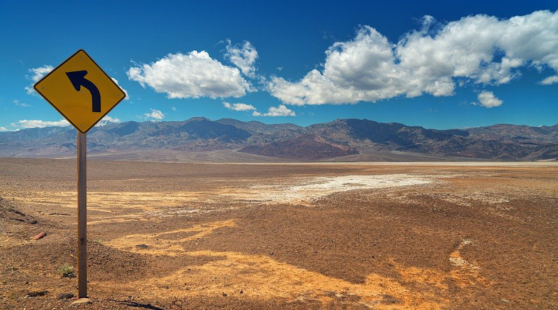 Change Decision Desert Direction Clouds Blue Sky