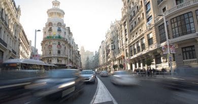 Spain Gran Vía Traffic Urban Madrid Capital Cars City