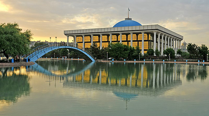 Parliament (Supreme Assembly) building at Navoi Park, in Tashkent, Uzbekistan. Photo Credit: LBM1948, Wikipedia Commons