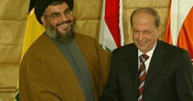 File photo of Hezbollah leader Hassan Nasrallah and President Michel Aoun, Beirut, Lebanon. Photo Credit: Tasnim News Agency