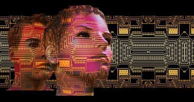 Deepfake deep fake artificial intellligence Board Digitization Face Technology Think Human