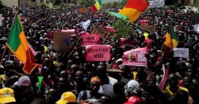 Protests in Mali. Courtesy CGTN