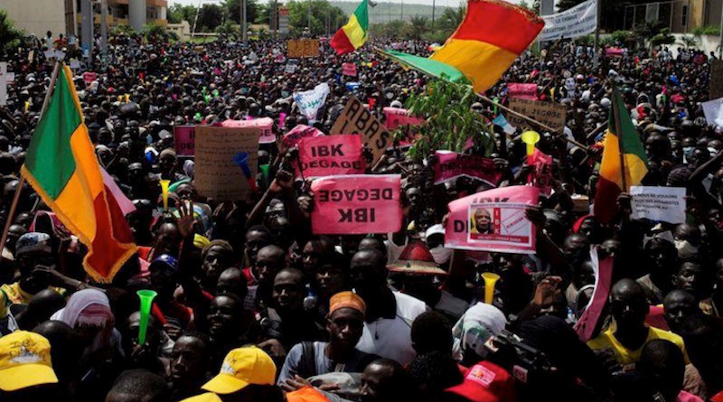 Protests in Mali. Courtesy CGTN