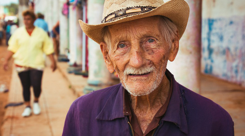 Cuba Man Old Man Street City Town Travel Portrait