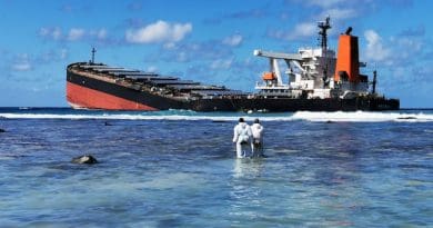 International Maritime Organization (IMO) continues to support international efforts to respond to the oil spill in Mauritius, following the break-up of the Japanese MV Wakashio. Credit: IMO