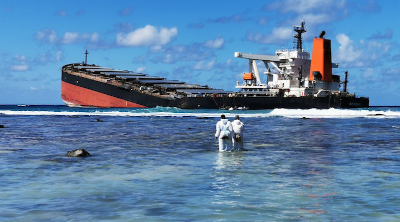 International Maritime Organization (IMO) continues to support international efforts to respond to the oil spill in Mauritius, following the break-up of the Japanese MV Wakashio. Credit: IMO