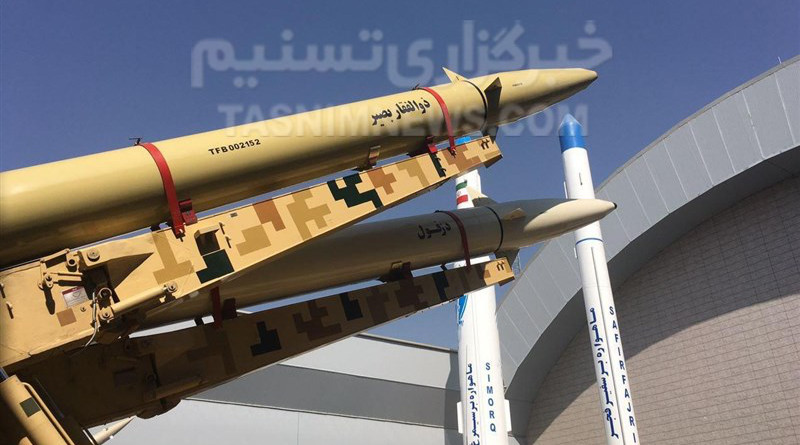 Iran's IRGC new 'Zolfaqar Basir' ballistic missile. Photo Credit: Tasnim News Agency