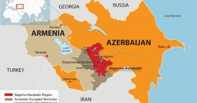 Armenia, Azerbaijan and location of Nagorno-Karabakh. Credit: RFE/RL