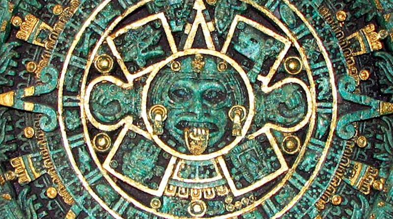 Aztec Calendar Round Disc Historic Old Ancient