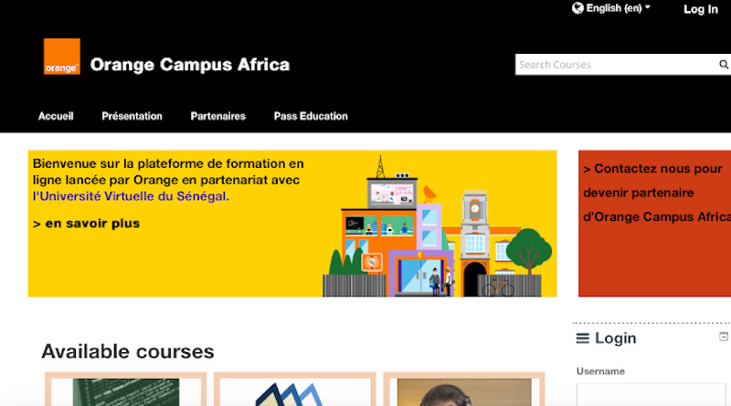 Orange's New African E-Learning Platform. Credit: https://moodle.campusafrica.gos.orange.com/
