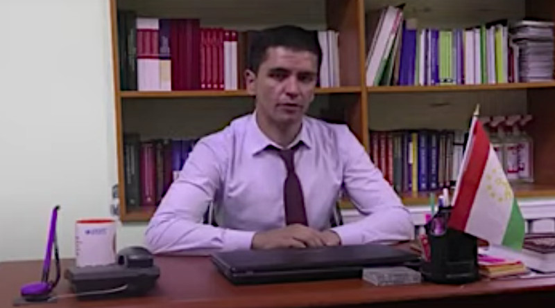 Tajikistan's Faromuz Irgashev in a screenshot from a campaign video