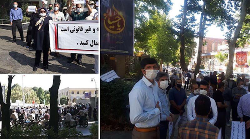 Montage of protests in Iran 2020. Photo Credit: Iran News Wire