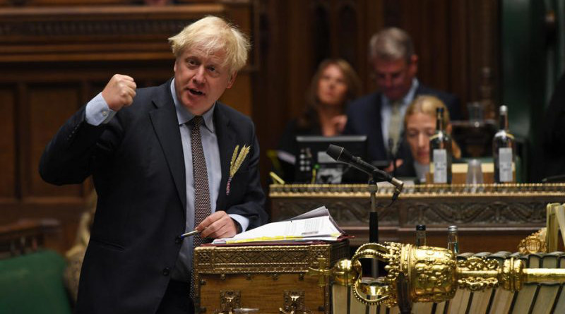 United Kingdom's Prime Minister Boris Johnson in Parliament. Photo Credit: UK Parliament Handout