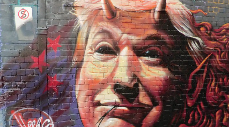 trump devil graffiti