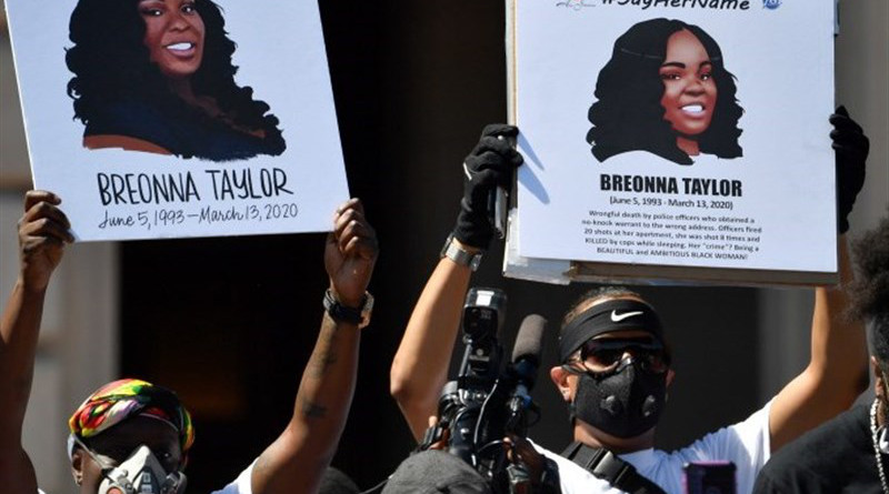 Breonna Taylor protestors. Photo Credit: Tasnim News Agency