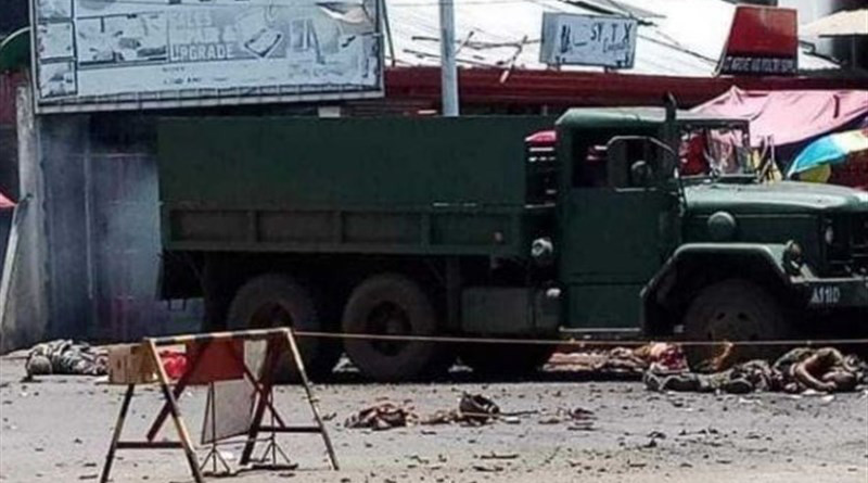 Aftermath of suicide bombing attack that took place in Jolo, Philippines on August 24, 2020. Photo Credit: Tasnim News Agency
