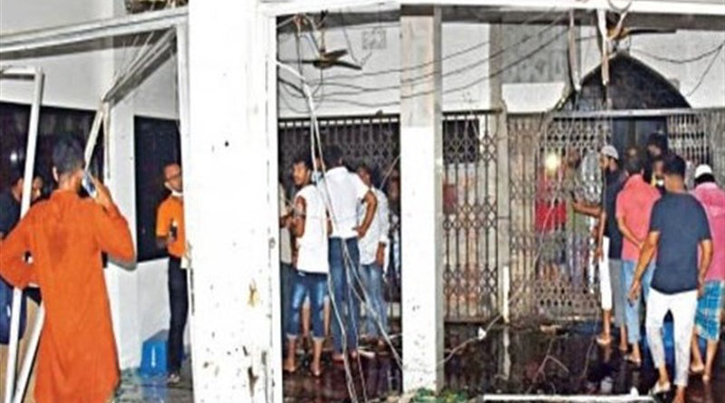 Scene of mosque in Bangladesh after gas explosion. Photo Credit: Tasnim News Agency