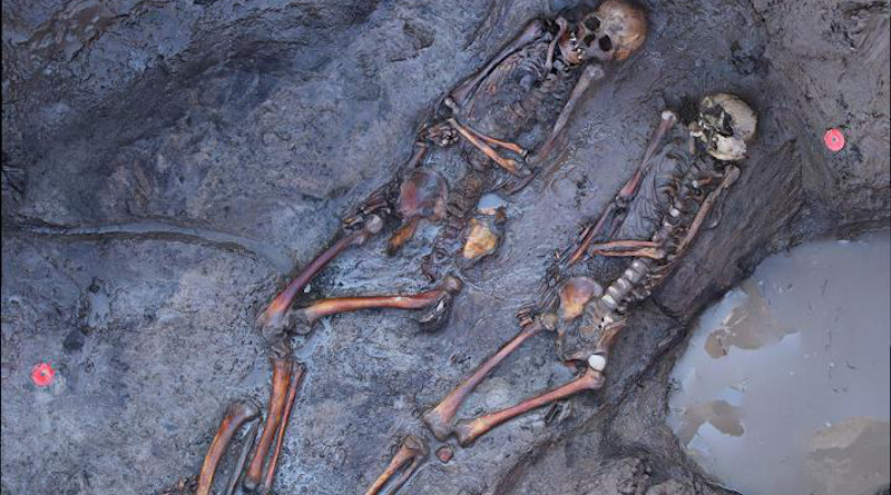 1700 years old skeletons of southsiberian steppe nomads site of Tunnug1. CREDIT: Tunnug 1 Research Project