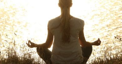 Yoga Meditate Meditation Peaceful Silhouettes Sunset Woman