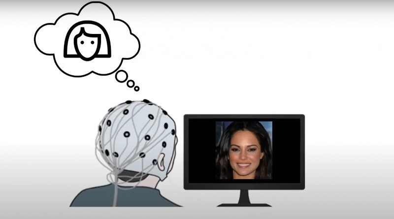The images generated by the computer were evaluated by the participants. They nearly perfectly matched with the features the participants were thinking of. Screencap from video. CREDIT: Cognitive computing research group