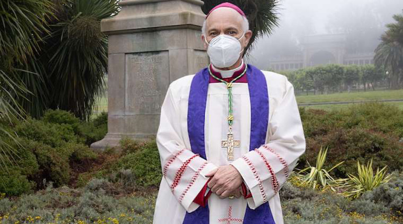 Archbishop Salvatore Cordileone during a June 27 prayer service in Golden Gate Park. Credit: Dennis Callahan/Archdiocese of San Francisco